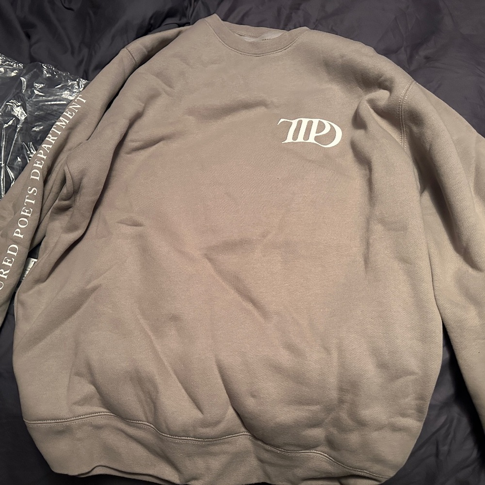BRAND NEW Taylor Swift The Tortured Poets Department Beige Crewneck TTPD